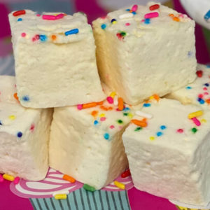 gourmet birthday cake marshmallows